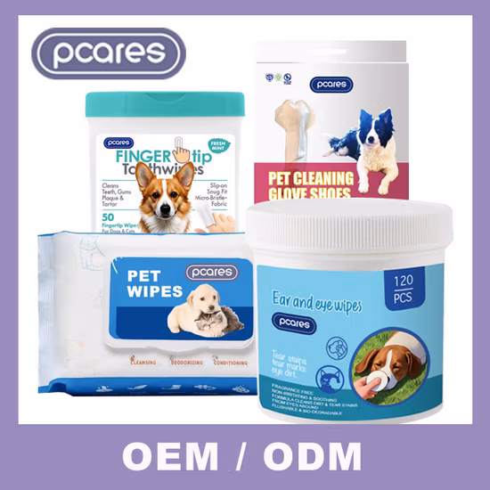 Lingettes humides pour animaux de haute qualité pour le nettoyage quotidien des animaux de compagnie